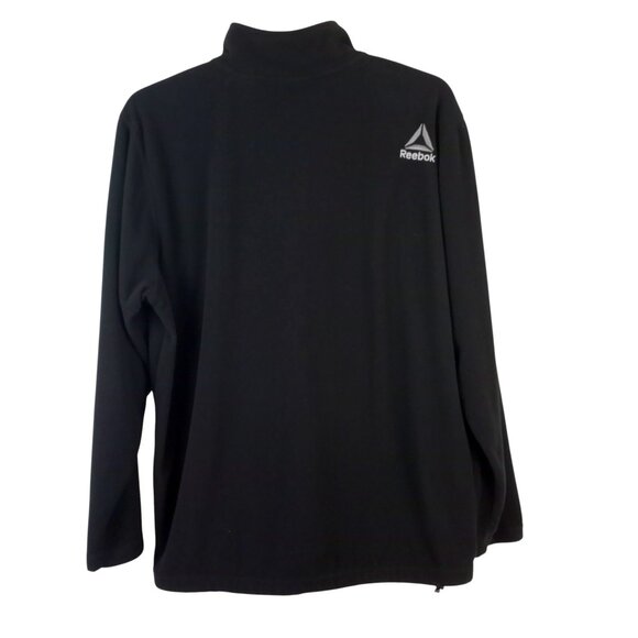 REEBOK Black Fleece 1/4 Zip Pullover Jacket Sweatshirt - Picture 3 of 6